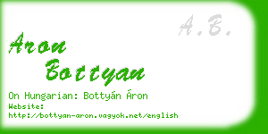 aron bottyan business card