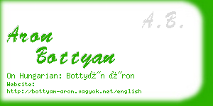 aron bottyan business card